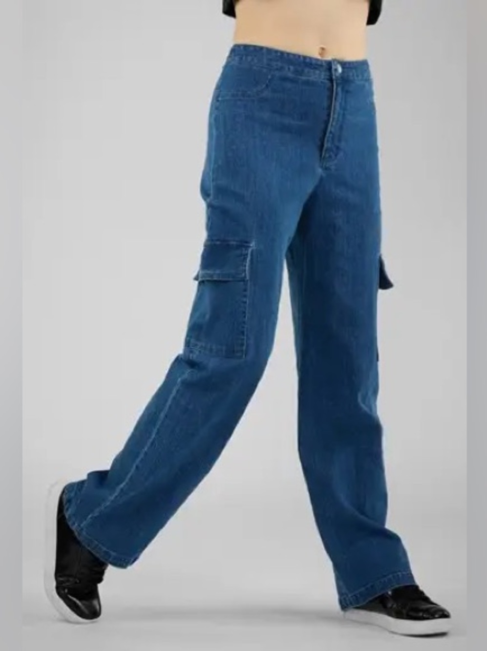 Weissman mixify dance costume Denim Wide Leg Cargo Pants 17214 LC child large